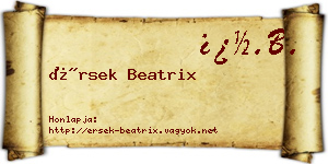 Érsek Beatrix névjegykártya