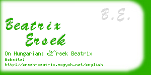 beatrix ersek business card